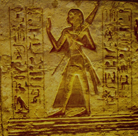 Wandmalereien in Abu Simbel