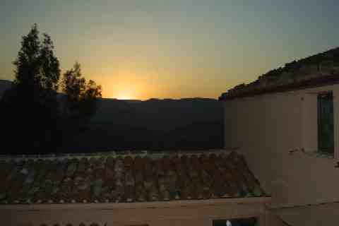 Sonnenuntergang von unserer Terasse auf Tenuta Luogomarchese