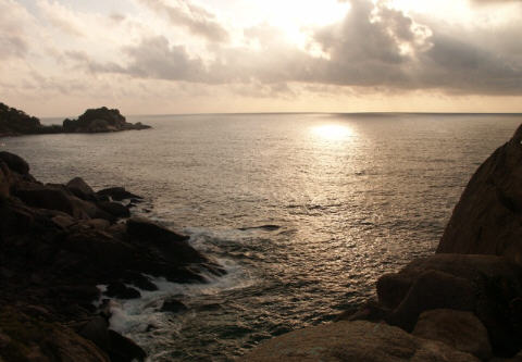 Einer der schönen Sonnenuntergängen auf Koh Tao